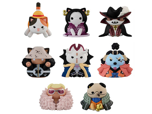 One Piece Mega Cat Project Nyan Piece Nyan! Luffy & the Seven Warlords of the Sea Ver. Box of 8 Random Figures *Pre-order* 