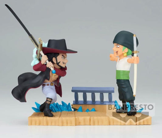 One Piece World Collectable Figure Log Stories Roronoa Zoro vs. Dracule Mihawk *Pre-Order* 